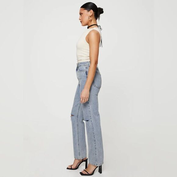 Princess Polly PP Denim HOLLAND JEANS DENIM NEW US 4 - Picture 3 of 15